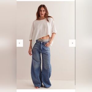 We The Free Crop Top Women's White Sz Large